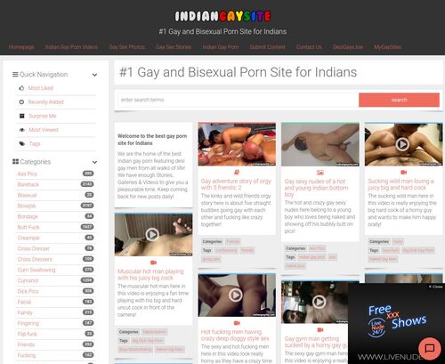 A Review Screenshot of indiangaysite.com