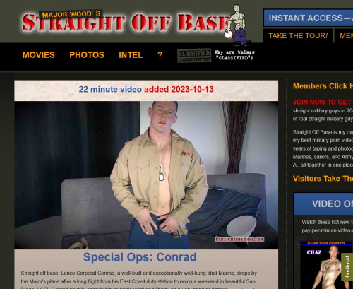 A Review Screenshot of straightoffbase.com