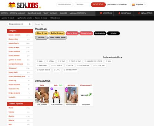 A Review Screenshot of sexjobs.es