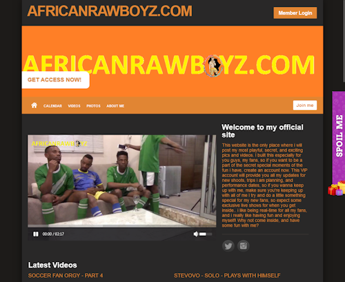 A Review Screenshot of africanrawboyz.com