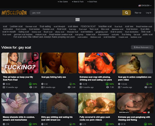 A Review Screenshot of myscatporn.com