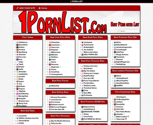 Review screenshot 1pornlist.com