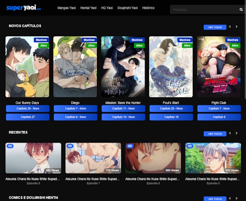 A Review Screenshot of superyaoi.com