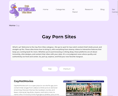 Review screenshot bestethicalpornsites.com