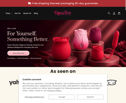 Review screenshot rosetoy.net
